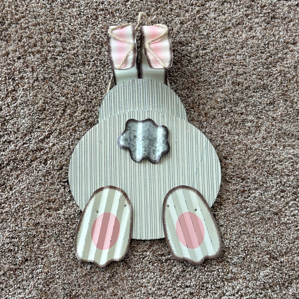 Hobby Lobby Bunny Wall Art with Pink and White Accents